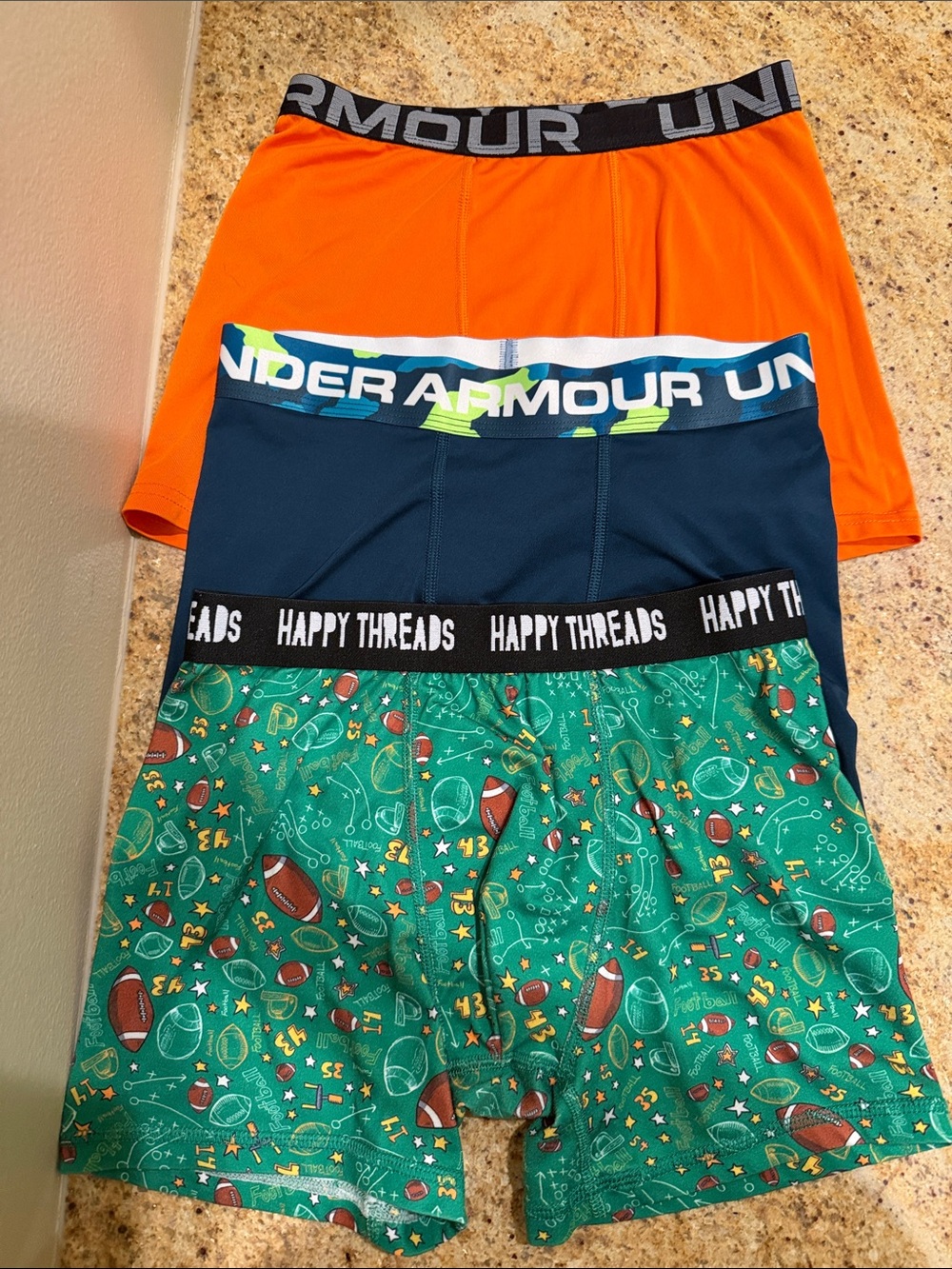 Under Armour & Happy Threads Boxer Briefs Assorted Boys Youth Boxers Medium YM